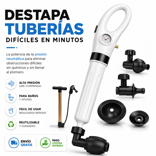 Destapador Neumático de Alta Presión - Una forma práctica de ayudar a destapar sanitarios