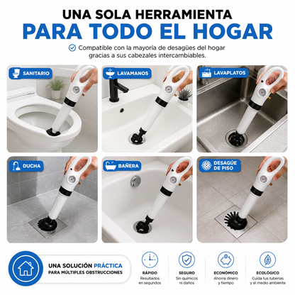 Destapador Neumático de Alta Presión - Una forma práctica de ayudar a destapar sanitarios