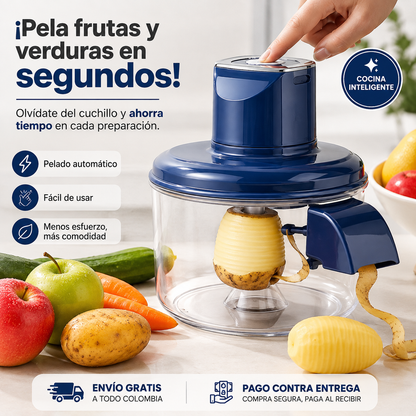Peladora Eléctrica Automática | Pela Frutas y Verduras en Segundos con Solo un Botón