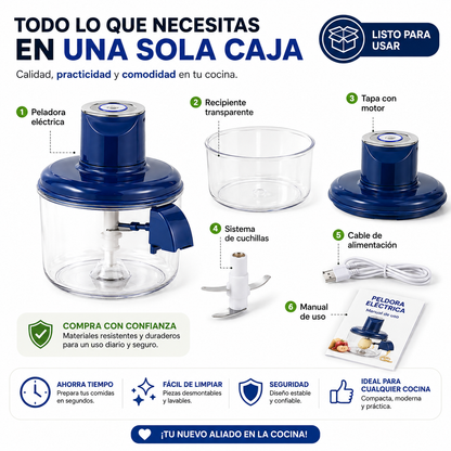 Peladora Eléctrica Automática | Pela Frutas y Verduras en Segundos con Solo un Botón