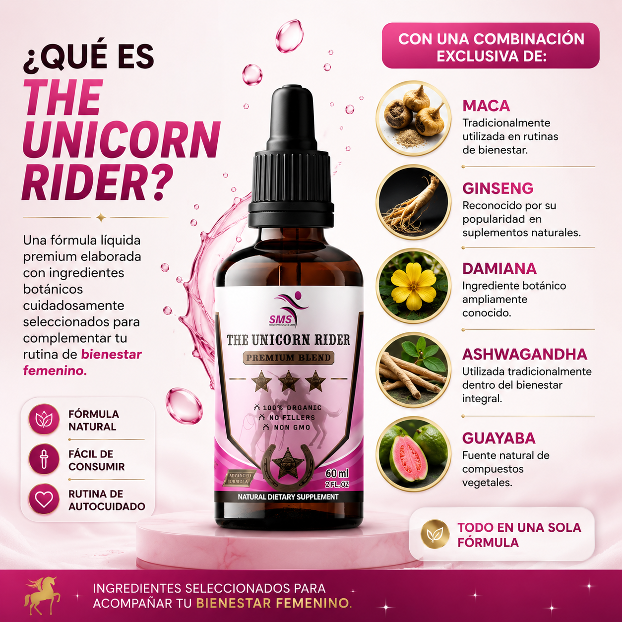 THE UNICORN RIDER™ SIÉNTETE MÁS SEGURA, MÁS RADIANTE Y MÁS TÚ CADA DÍA