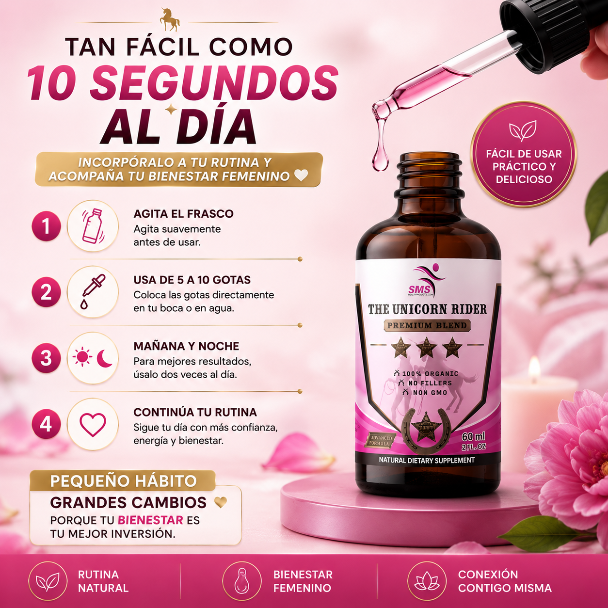 THE UNICORN RIDER™ SIÉNTETE MÁS SEGURA, MÁS RADIANTE Y MÁS TÚ CADA DÍA