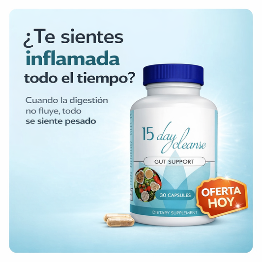 15 Day Cleanse – Apoyo Digestivo para Sentirte Más Liviana y Cómoda