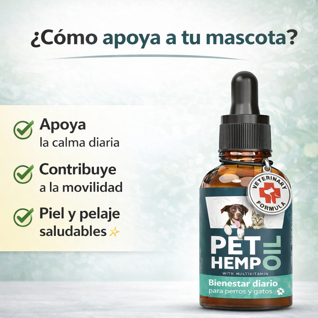 Pets Hemp Oil - Bienestar diario para tu mascota, de forma natural 🐾