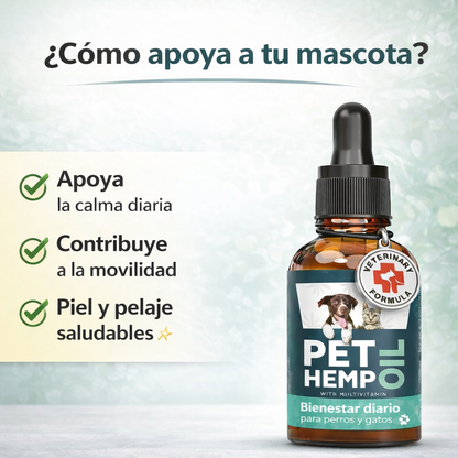 Pets Hemp Oil - Bienestar diario para tu mascota, de forma natural 🐾
