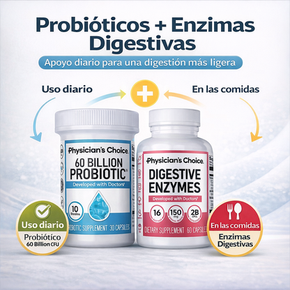 Physician Choise - Apoyo diario para una digestión más ligera y cómoda