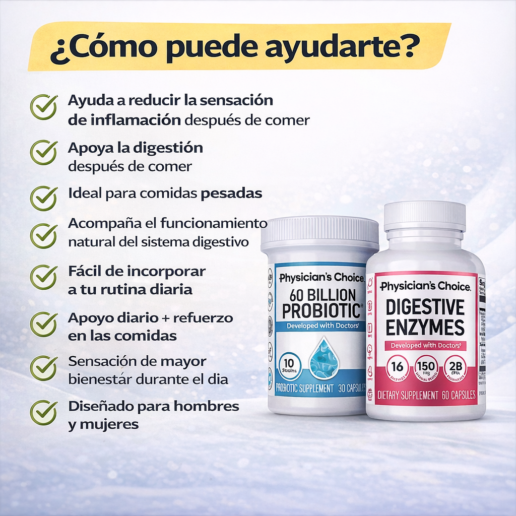 Physician Choise - Apoyo diario para una digestión más ligera y cómoda