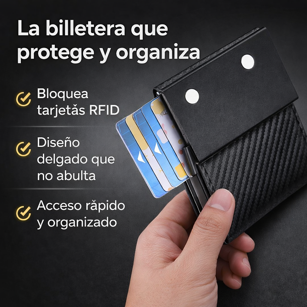 Smart RFID Anti-Theft Wallet La billetera delgada, segura y moderna que reemplaza la tradicional