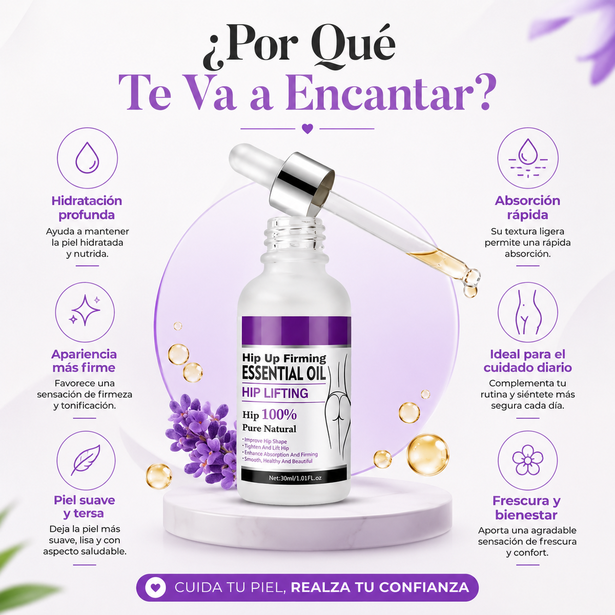 ACEITE REAFIRMANTE CORPORAL™  Cuida tu piel, resalta tu confianza y disfruta una apariencia más firme, suave y radiante.