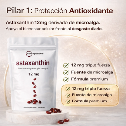 Kit Regenerativo Premium 3X – Astaxantina 12mg + Vitamina D3 K2 + Pumpkin Seed Oil