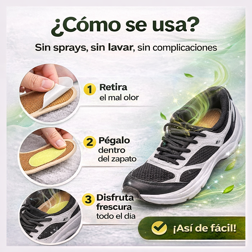 StopOdor™ Despídete del mal olor en tus zapatos de forma práctica y discreta