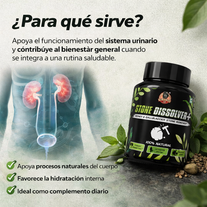 StoneDissolver™ Apoya tu bienestar renal de forma natural y sin complicaciones