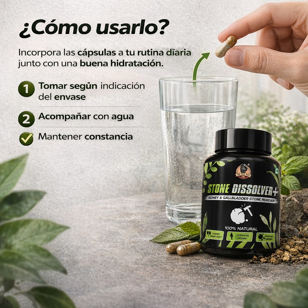 StoneDissolver™ Apoya tu bienestar renal de forma natural y sin complicaciones