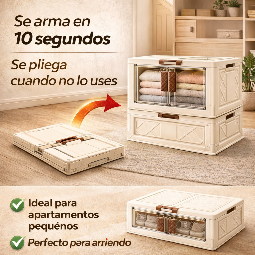 BoxyFlex™ Sistema Modular de Almacenamiento Plegable con Doble Apertura