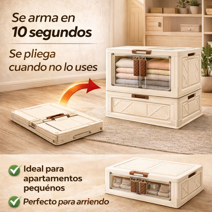 BoxyFlex™ Sistema Modular de Almacenamiento Plegable con Doble Apertura