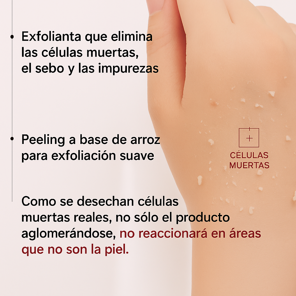 Drmelaxin Ampolla Rice Black Rice - Exfoliación suave para revelar piel luminosa