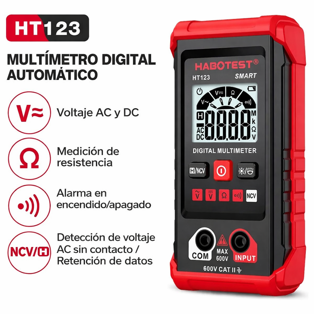 Multímetro Digital Smart - Confirma en segundos si hay corriente, sin adivinar