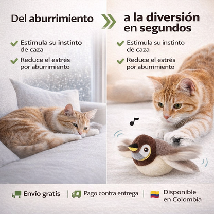 BIRDTOY™ Juguete Interactivo que Activa el Instinto Natural de tu Gato