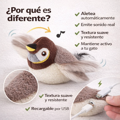 BIRDTOY™ Juguete Interactivo que Activa el Instinto Natural de tu Gato