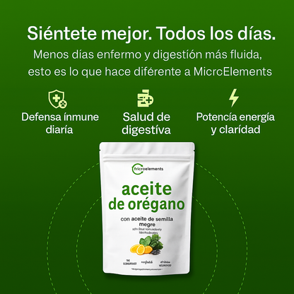 MicroElements  - Cápsulas blandas de aceite de orégano Importadas (300 cápsulas)