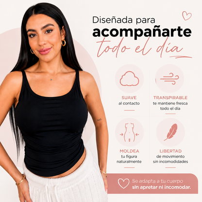 Blusa Sujetador 2 en 1 - La blusa que reemplaza tu brasier y te acompaña todo el día.