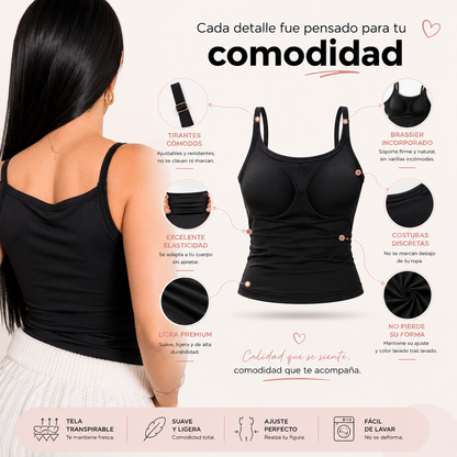 Blusa Sujetador 2 en 1 - La blusa que reemplaza tu brasier y te acompaña todo el día.