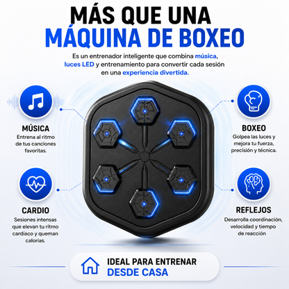 BoxBeat | Tablero de boxeo musical 6 PUESTOS - GRATIS guantes de box