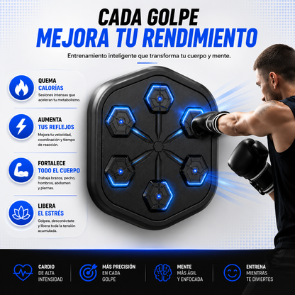 BoxBeat | Tablero de boxeo musical 6 PUESTOS - GRATIS guantes de box