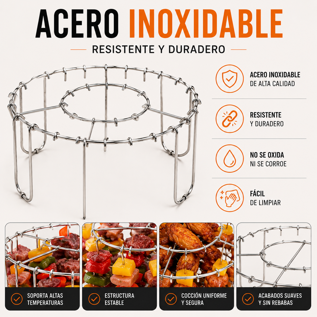 Parrilla para Air Fryer - Duplica la capacidad de tu Air Fryer y cocina más comida en menos tiempo