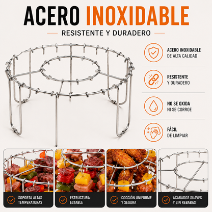 Parrilla para Air Fryer - Duplica la capacidad de tu Air Fryer y cocina más comida en menos tiempo