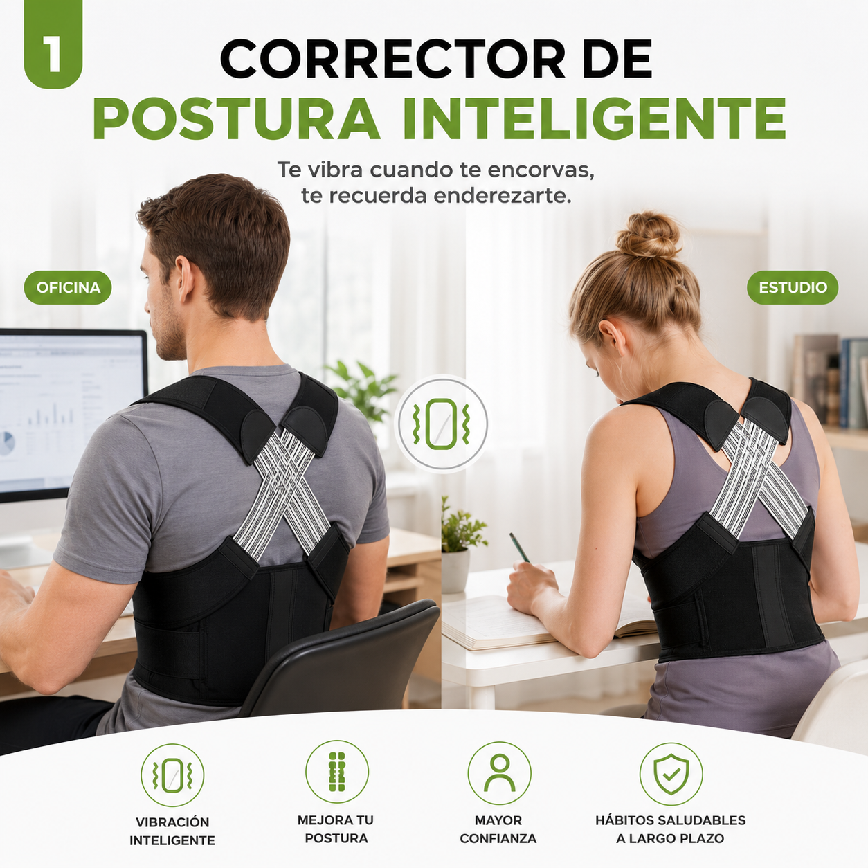 ProShape™ Corrector de Postura Premium con Elásticos Ergonómicos