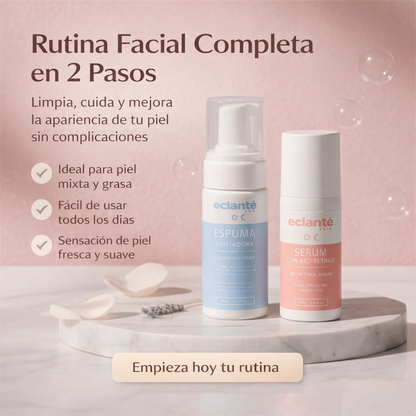 Kit Piel Limpia & Renovada – Retinol + Espuma Limpiadora Ácido Salicílico.