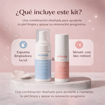 Kit Piel Limpia & Renovada – Retinol + Espuma Limpiadora Ácido Salicílico.