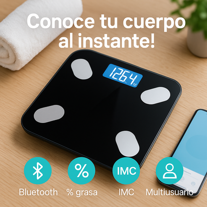 Báscula digital inteligente Bluetooth ⭐⭐⭐⭐⭐