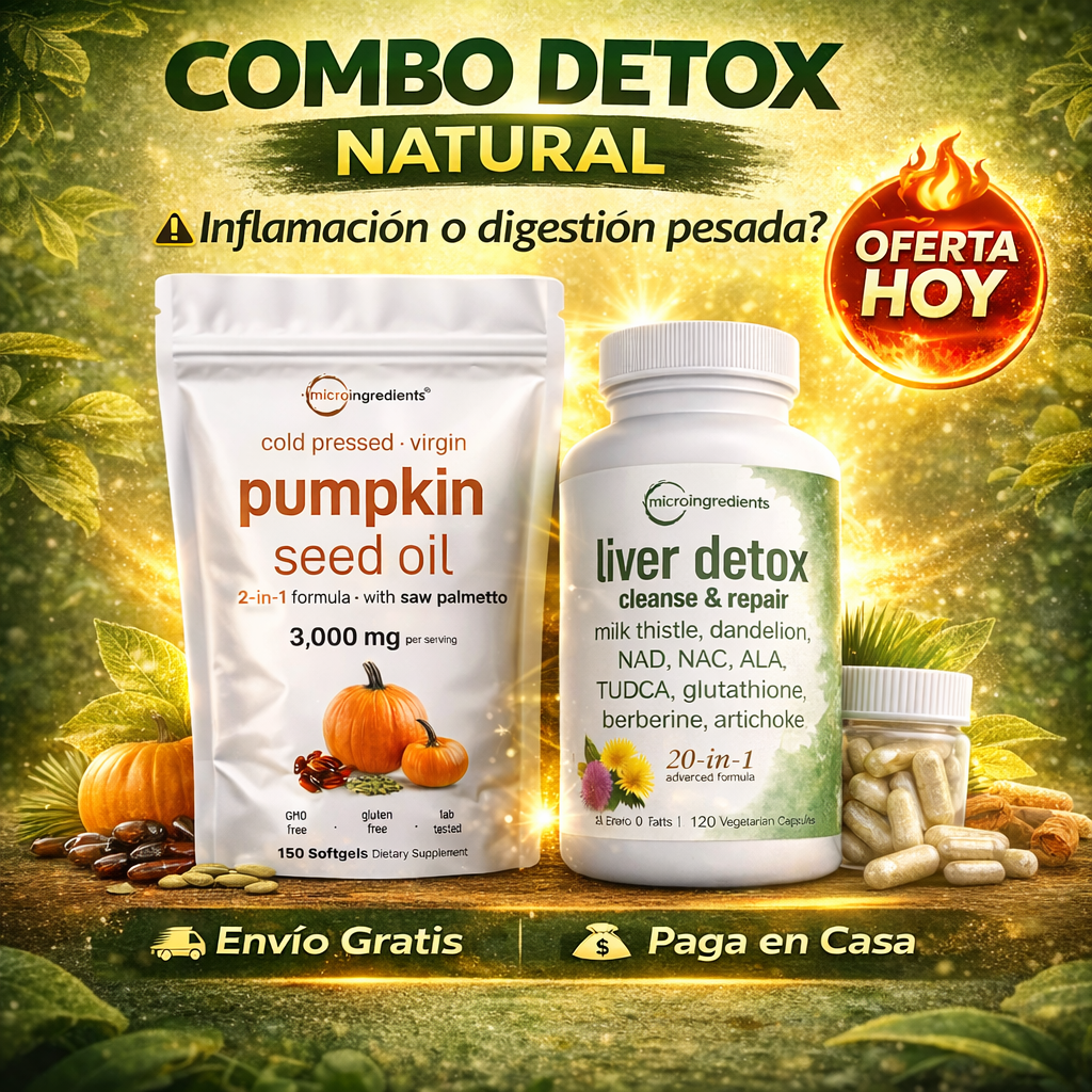 COMBO DETOX NATURAL 2 EN 1  - Apoyo digestivo y bienestar interno con ingredientes naturales.