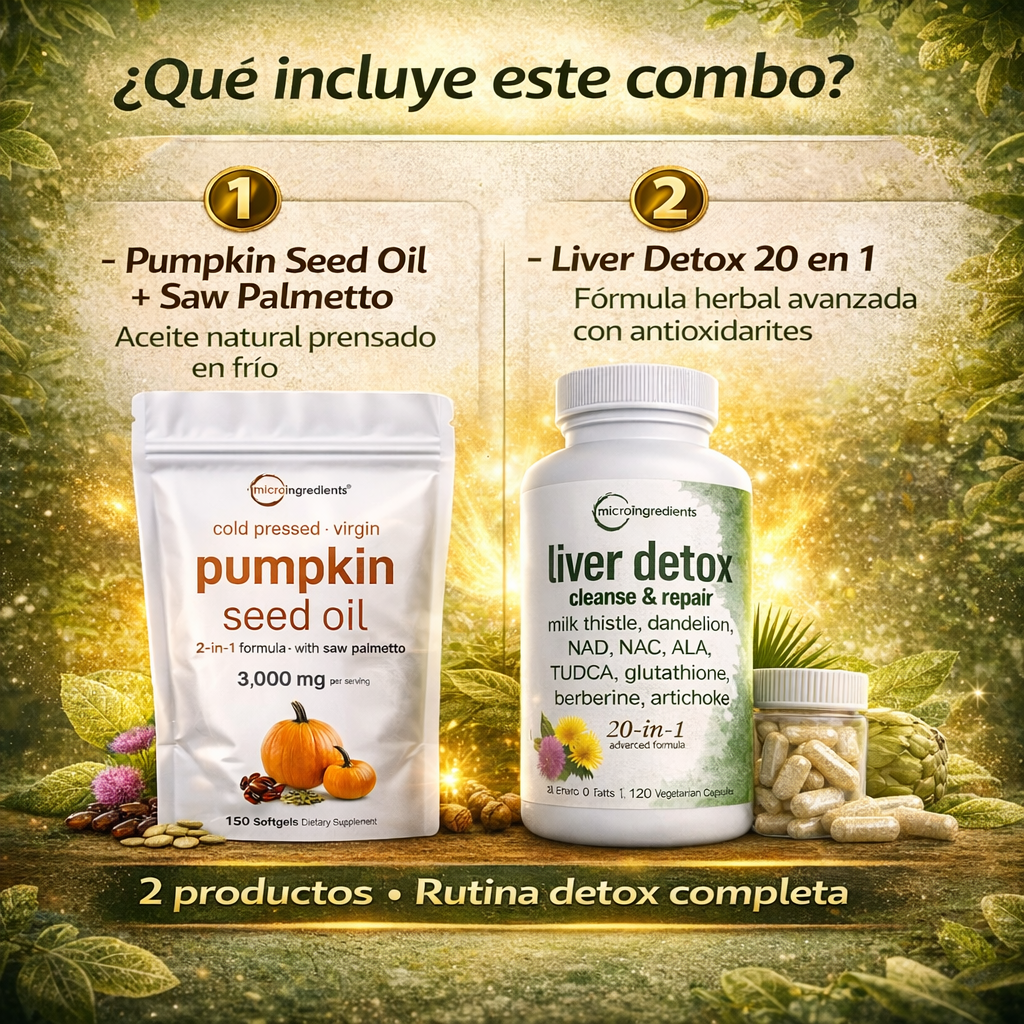 COMBO DETOX NATURAL 2 EN 1  - Apoyo digestivo y bienestar interno con ingredientes naturales.