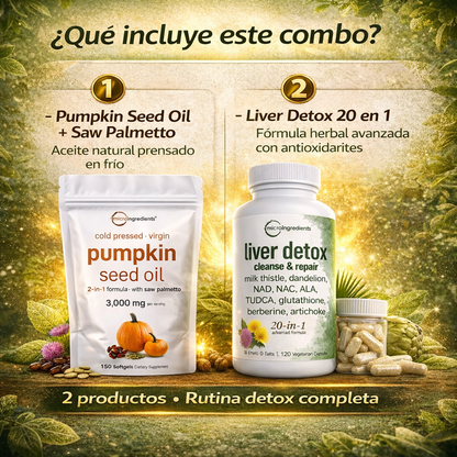 COMBO DETOX NATURAL 2 EN 1  - Apoyo digestivo y bienestar interno con ingredientes naturales.