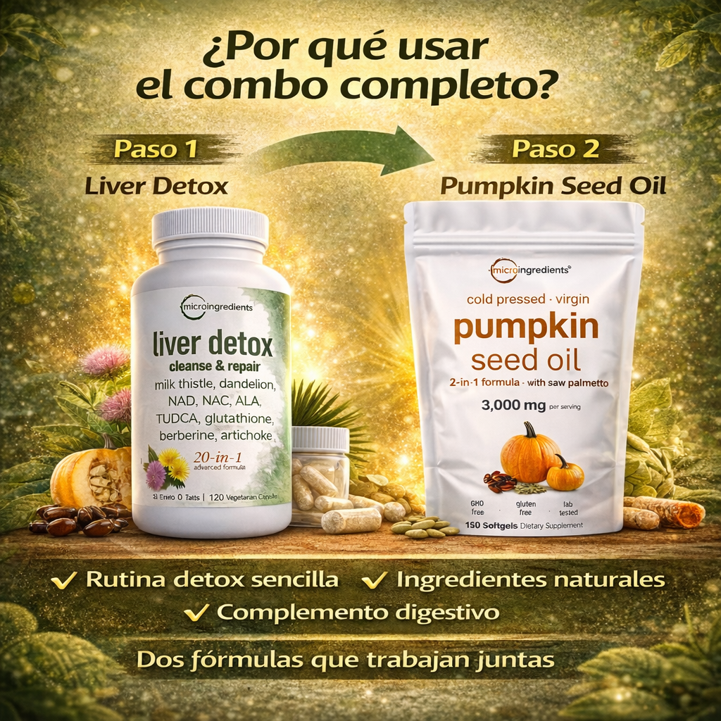 COMBO DETOX NATURAL 2 EN 1  - Apoyo digestivo y bienestar interno con ingredientes naturales.