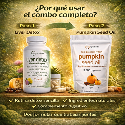 COMBO DETOX NATURAL 2 EN 1  - Apoyo digestivo y bienestar interno con ingredientes naturales.