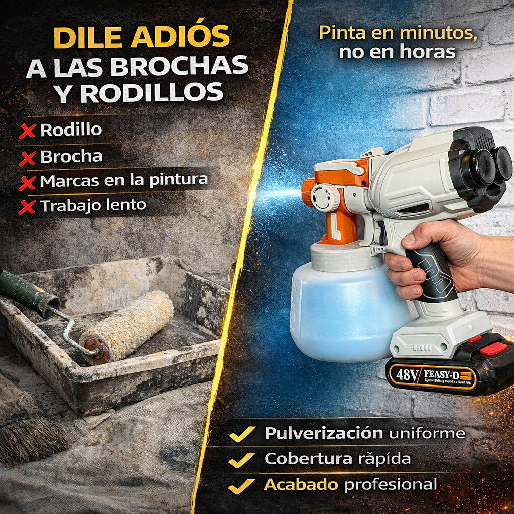 PaintPulv® Pulverizador de pintura eléctrico INALÁMBRICO