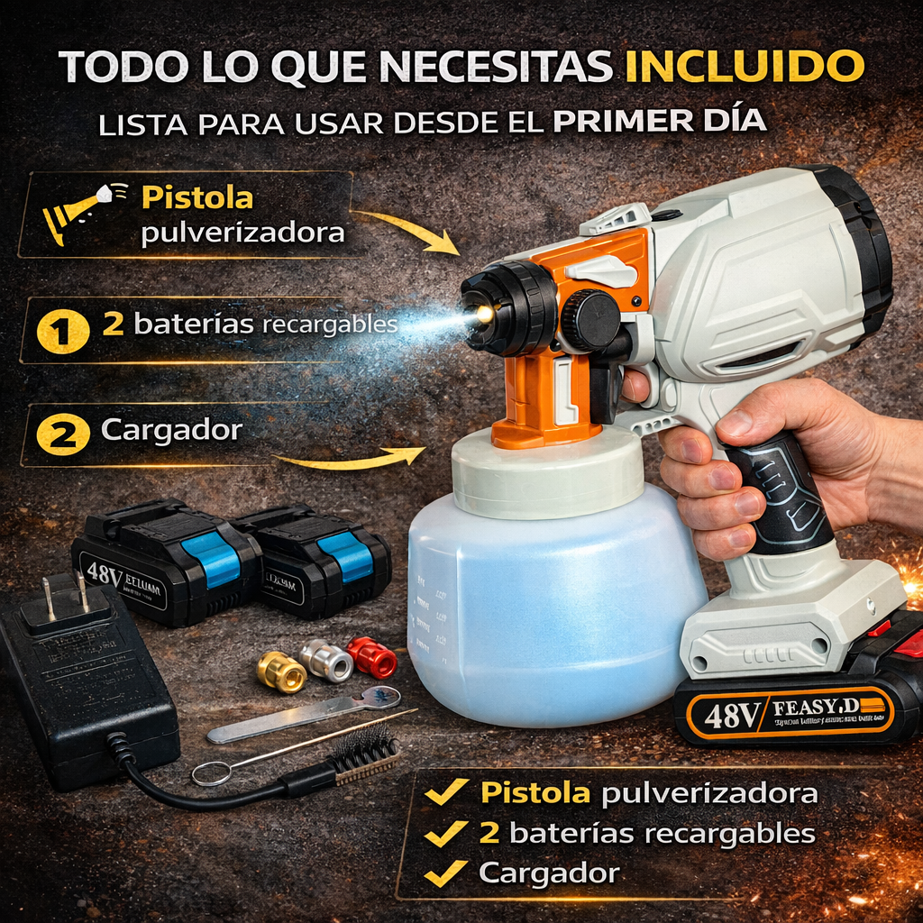 PaintPulv® Pulverizador de pintura eléctrico INALÁMBRICO