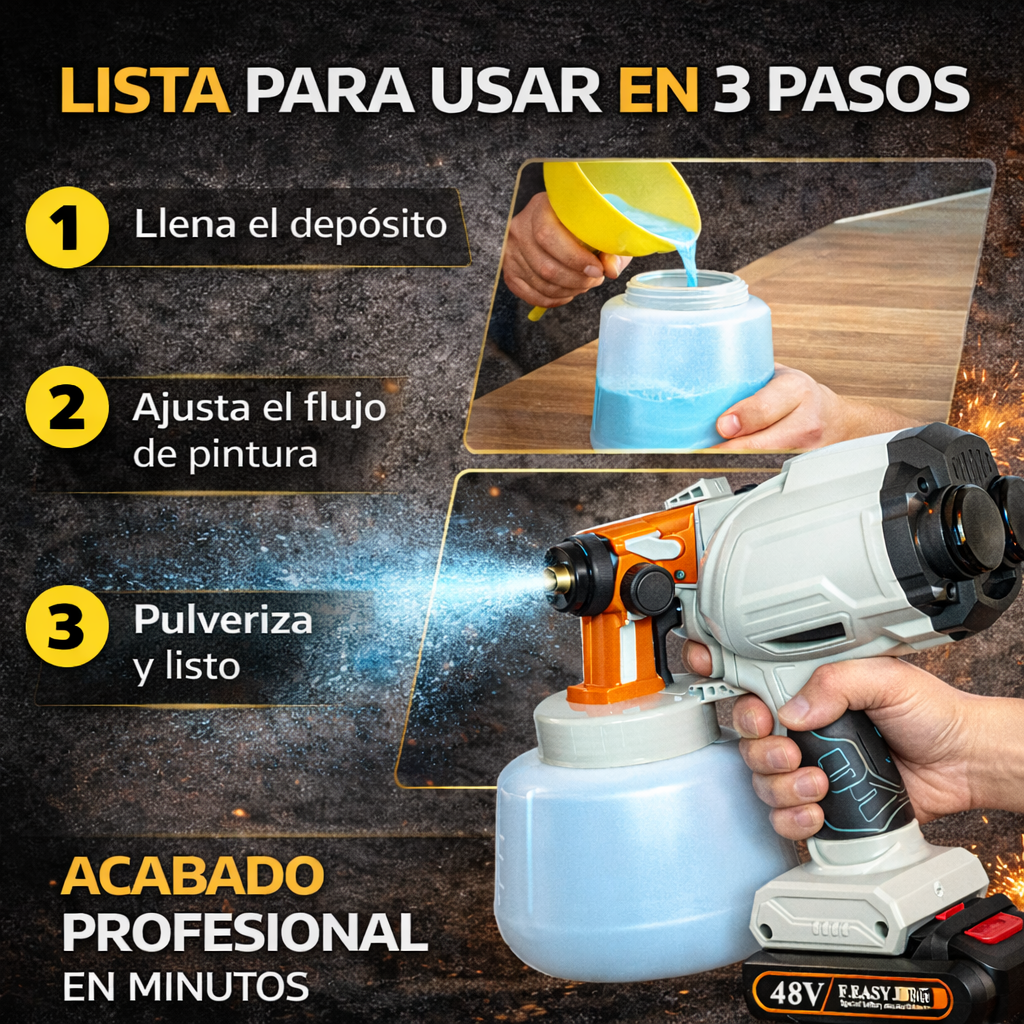 PaintPulv® Pulverizador de pintura eléctrico INALÁMBRICO