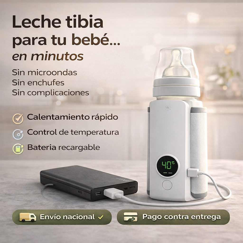 CALENTADOR DE TETEROS - Calienta la leche de tu bebé en minutos, estés donde estés.