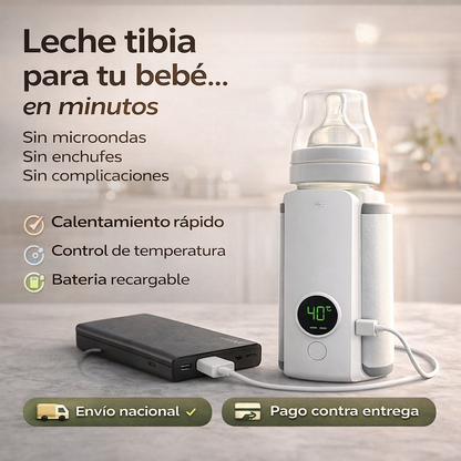 CALENTADOR DE TETEROS - Calienta la leche de tu bebé en minutos, estés donde estés.