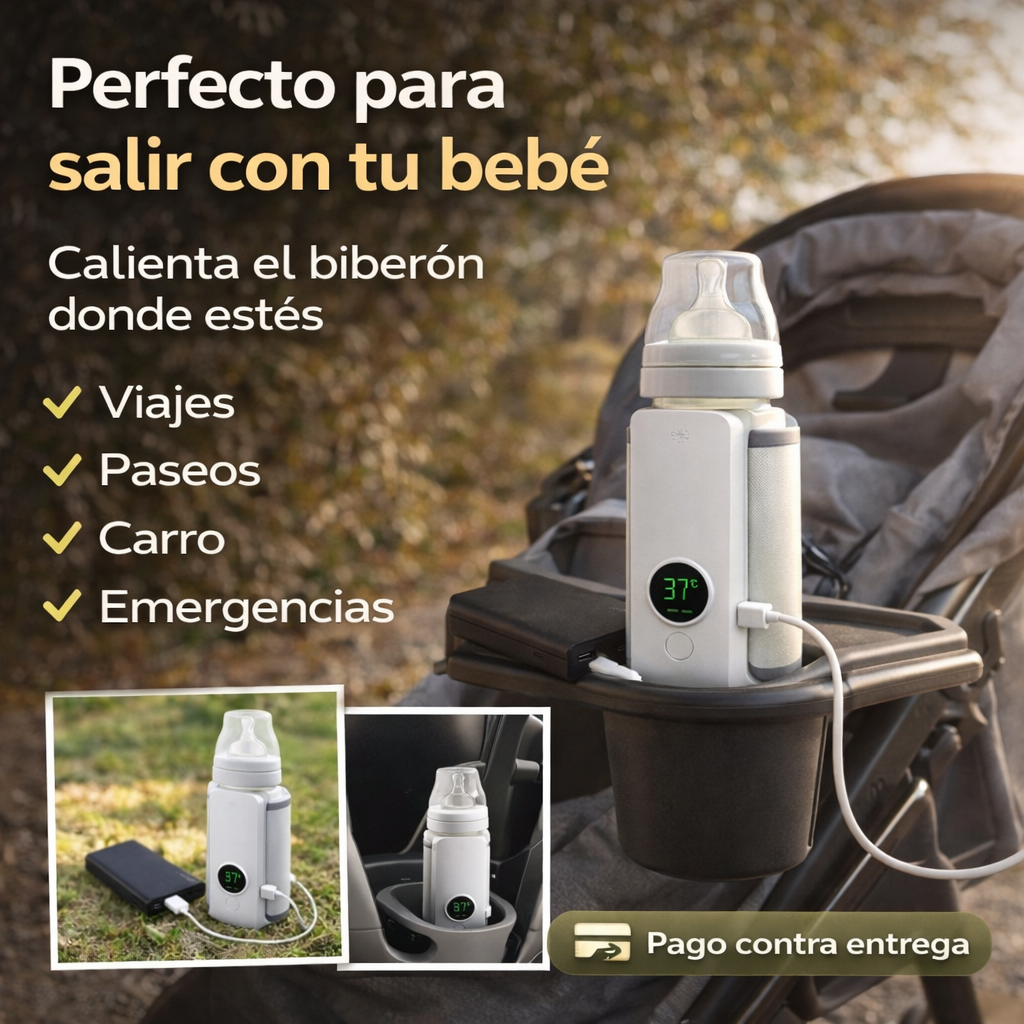 CALENTADOR DE TETEROS - Calienta la leche de tu bebé en minutos, estés donde estés.