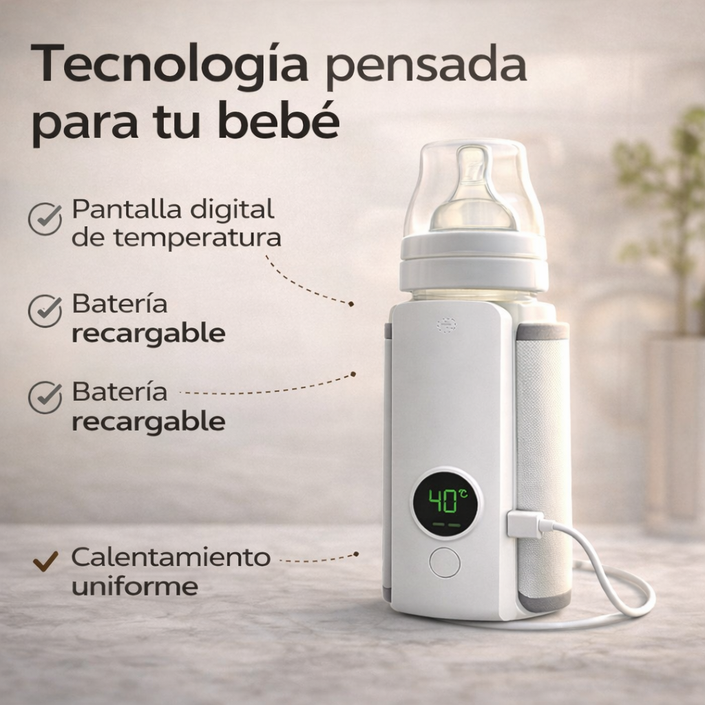 CALENTADOR DE TETEROS - Calienta la leche de tu bebé en minutos, estés donde estés.