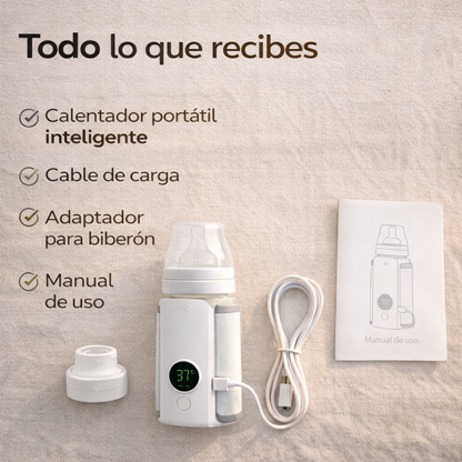 CALENTADOR DE TETEROS - Calienta la leche de tu bebé en minutos, estés donde estés.