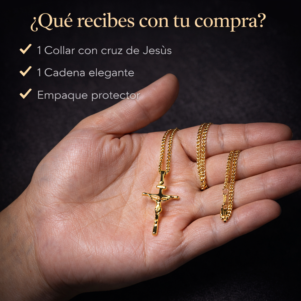 Collar de Cruz Baño Oro – Elegancia que te acompaña todos los días