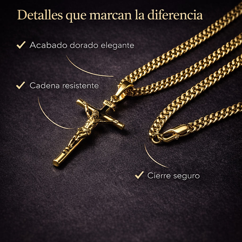 Collar de Cruz Baño Oro – Elegancia que te acompaña todos los días