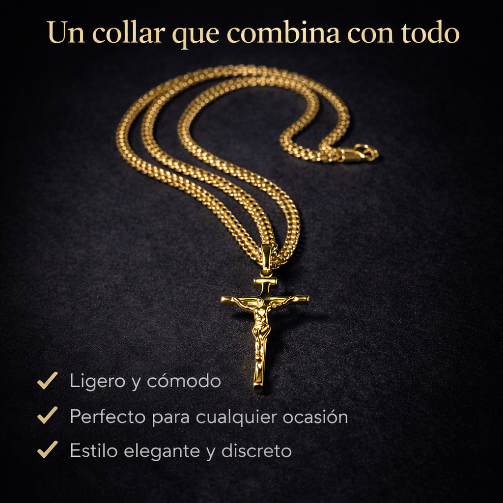 Collar de Cruz Baño Oro – Elegancia que te acompaña todos los días